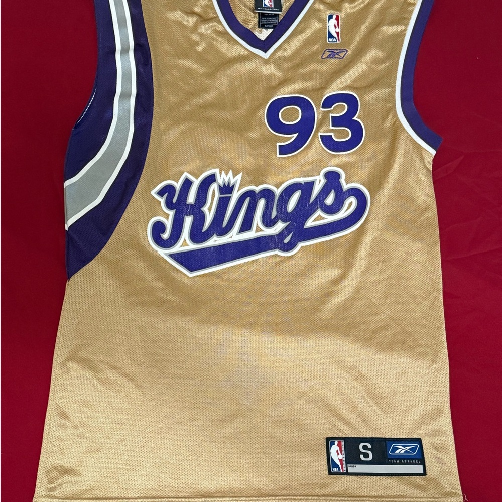 Reebok Gold and Purple Kings Jersey